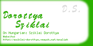 dorottya sziklai business card
